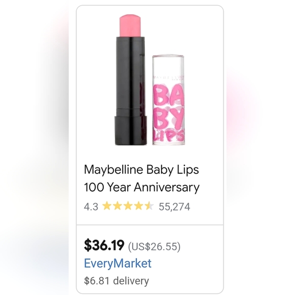 Maybelline BABY LIPS- Limited Edition "Strike a Rose" Moisturizing Lip Balm - Picture 8 of 11